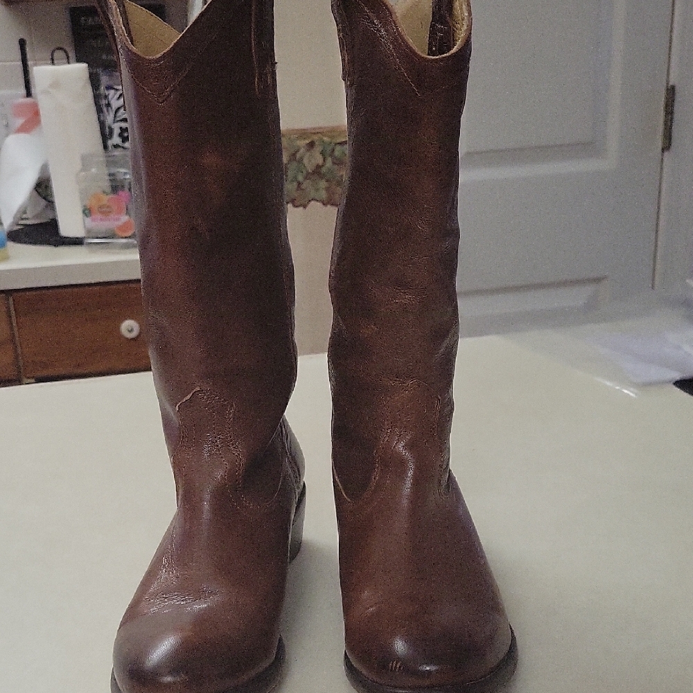 Frye Brown Heeled Boots